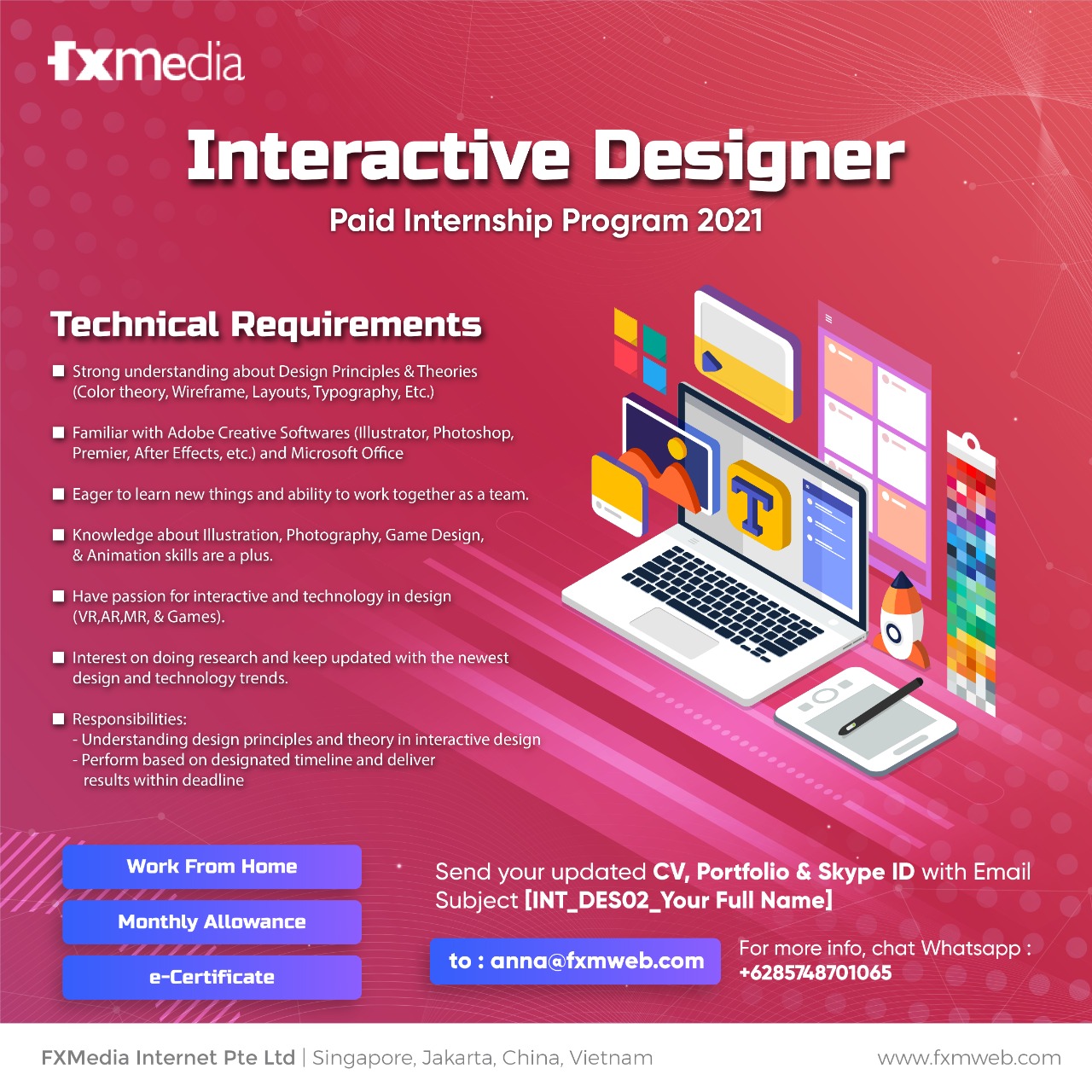 FXMedia Paid Internship Program – Interactive Designer