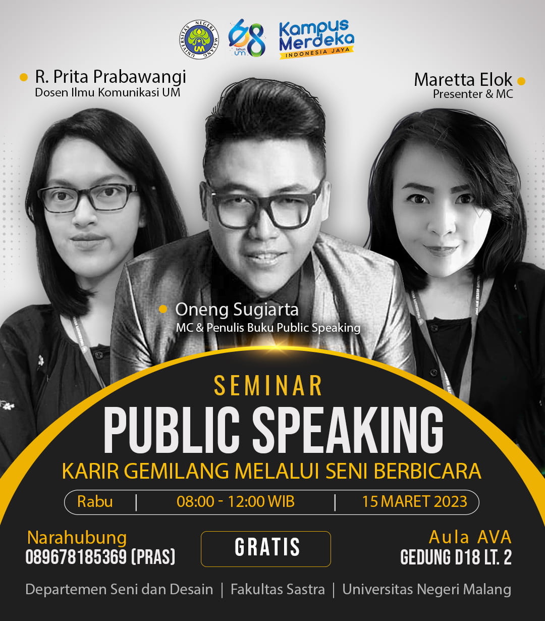 Seminar Public Speaking – Karir Gemilang Melalui Seni Berbicara